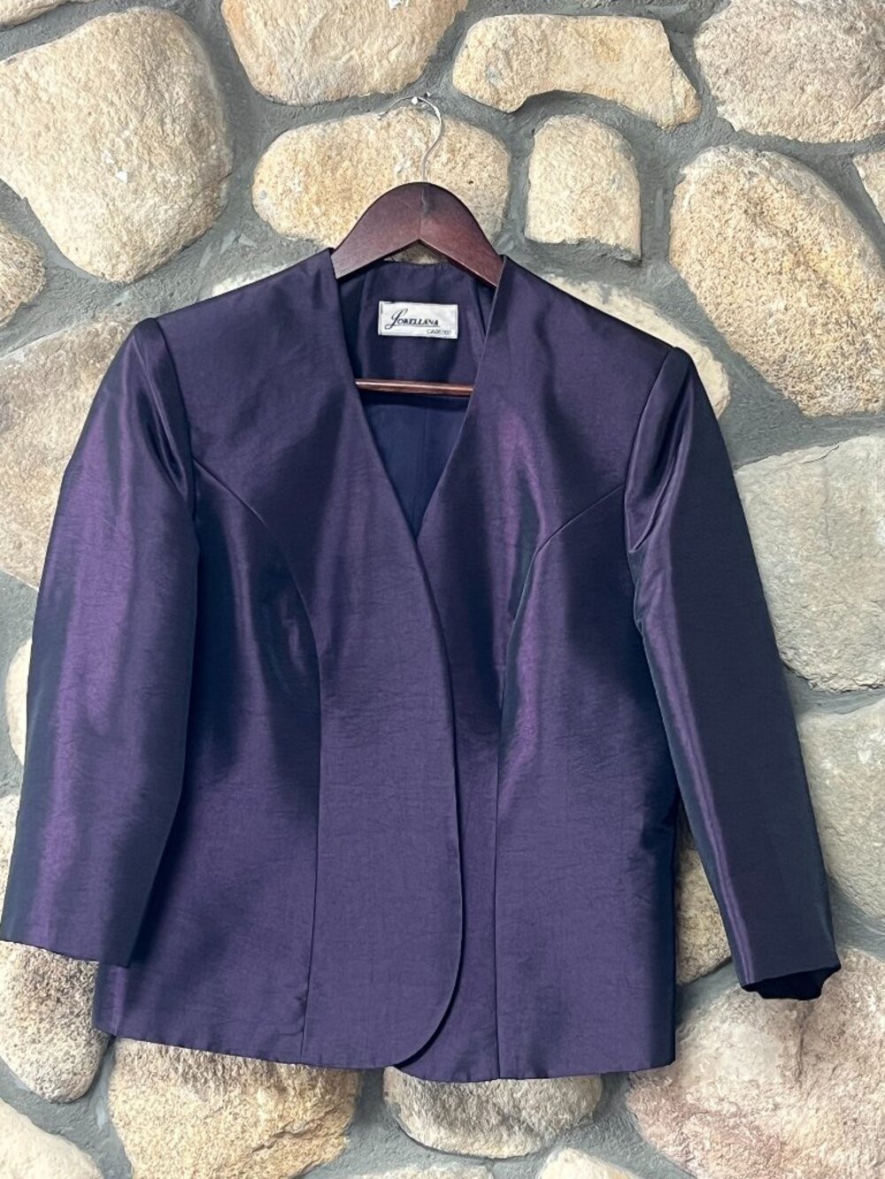 Forellana Purple Open Front Blazer Size Small Career Office Jacket